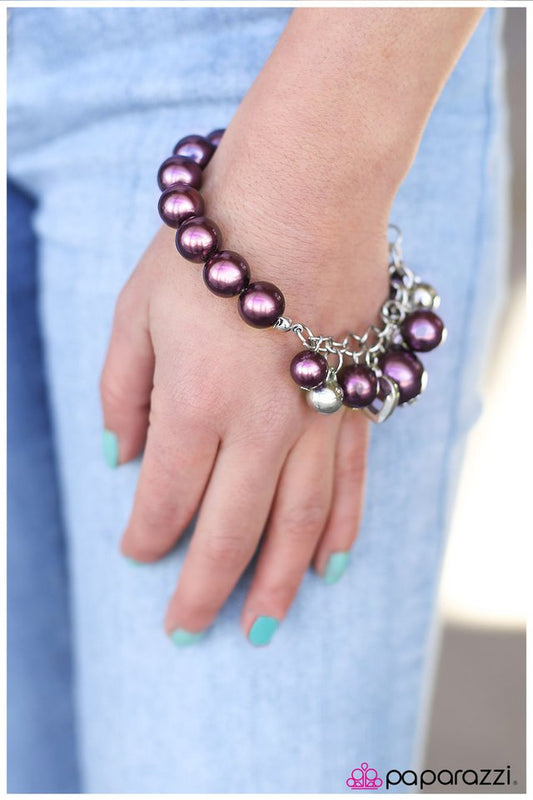 Pulsera Paparazzi ~ Plums the Word - Púrpura