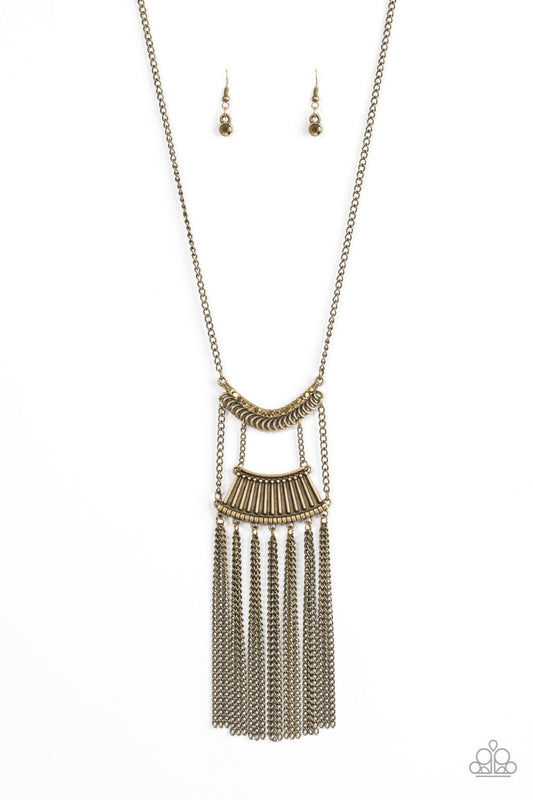 Paparazzi Necklace ~ Glam Goddess - Brass