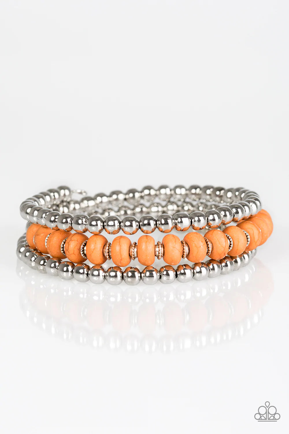 Pulsera Paparazzi ~ Mason de la era moderna - Naranja