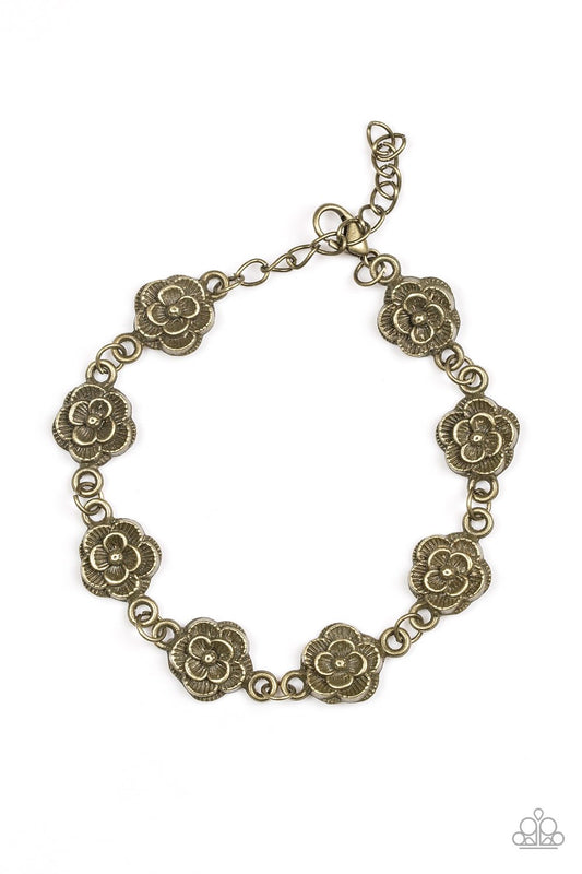 Paparazzi Bracelet ~ Wildflower Wonderland - Brass
