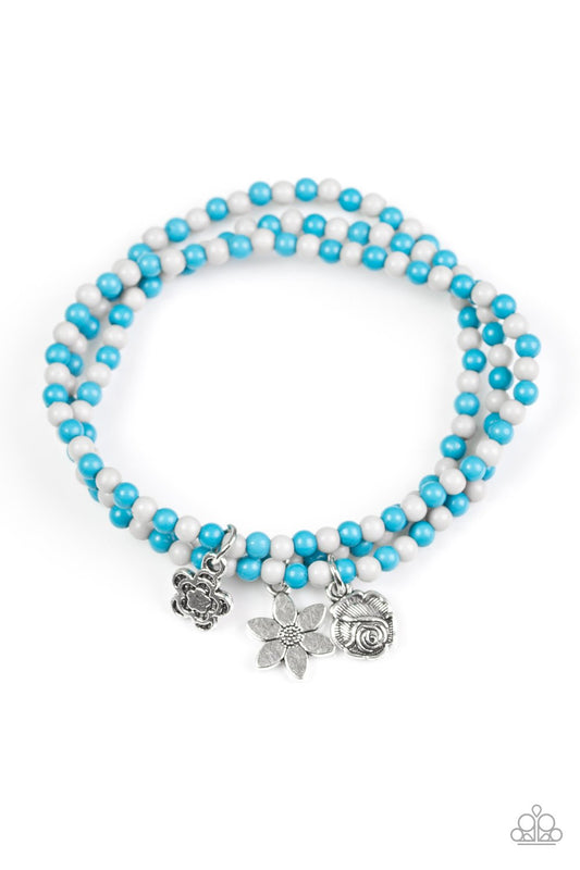 Paparazzi Bracelet ~ Rooftop Gardens - Blue