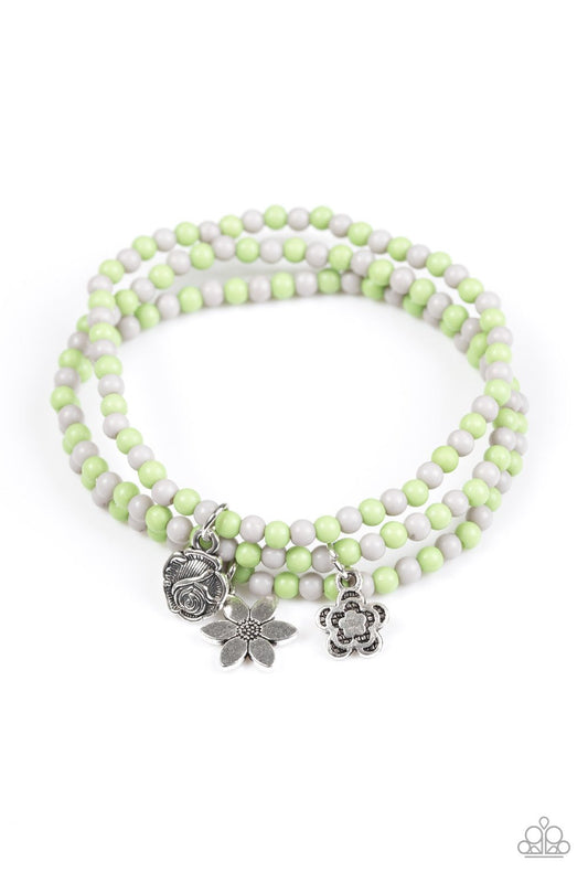 Paparazzi Bracelet ~ Rooftop Gardens - Green