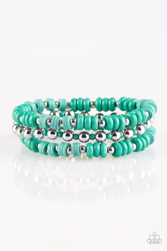 Pulsera Paparazzi ~ Tenaciously Tenacious - Verde