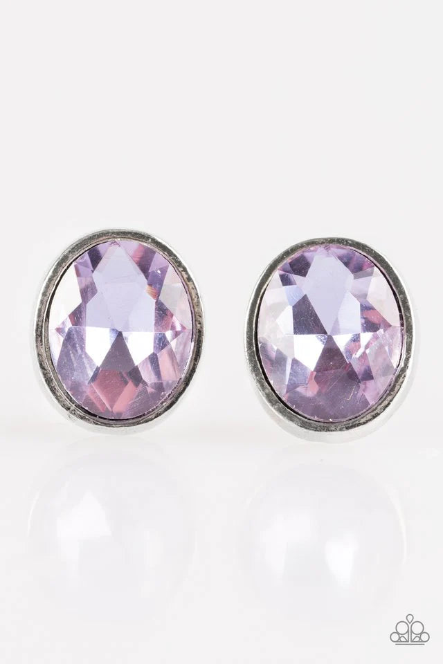 Paparazzi Earring ~ Stunning Shine - Purple