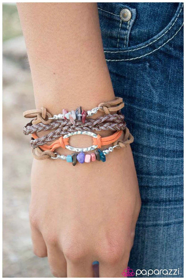 Paparazzi Bracelet ~ Rock Candy - Orange