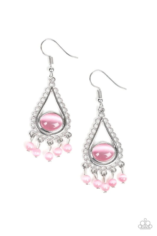 Paparazzi Earring ~ Give Me The GLOW-down - Pink