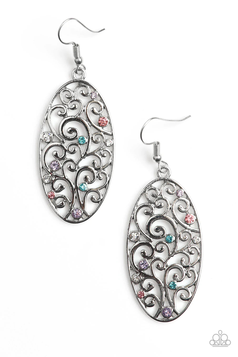 Paparazzi Earring ~ Glistening Gardens - Multi