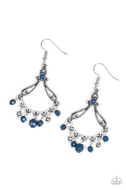 Paparazzi Earring ~ Dazzling Date Night - Blue