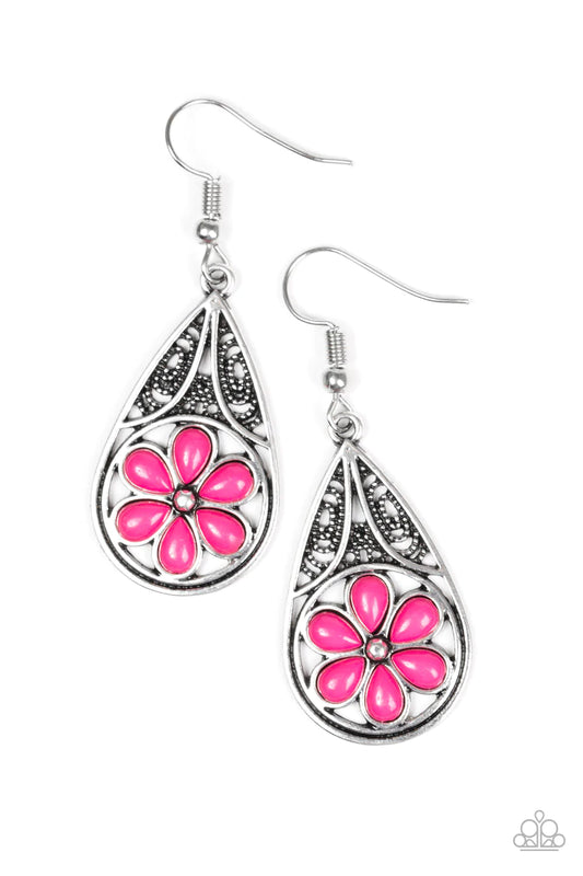 Paparazzi Earring ~ Countryside Cottage - Pink