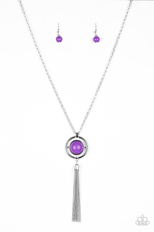 Paparazzi Necklace ~ Always Front and Center - Purple