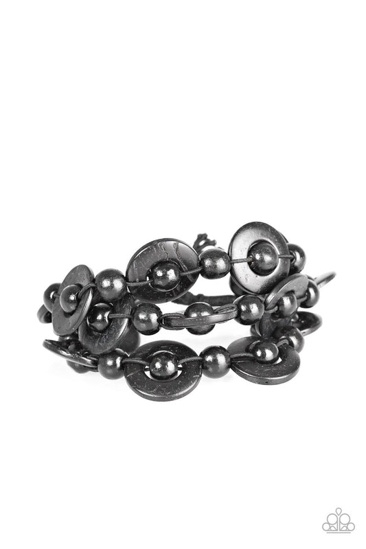 Paparazzi Bracelet ~ Cancun Catch - Black