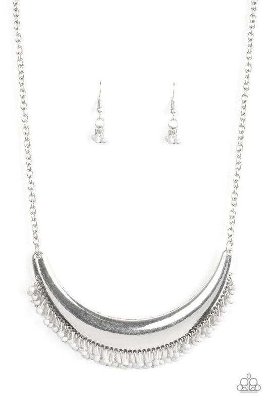 Paparazzi Necklace ~ Fringe Out - Silver