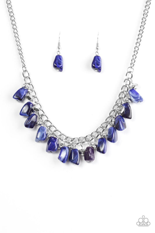 Paparazzi Necklace ~ Rocky Shores - Blue