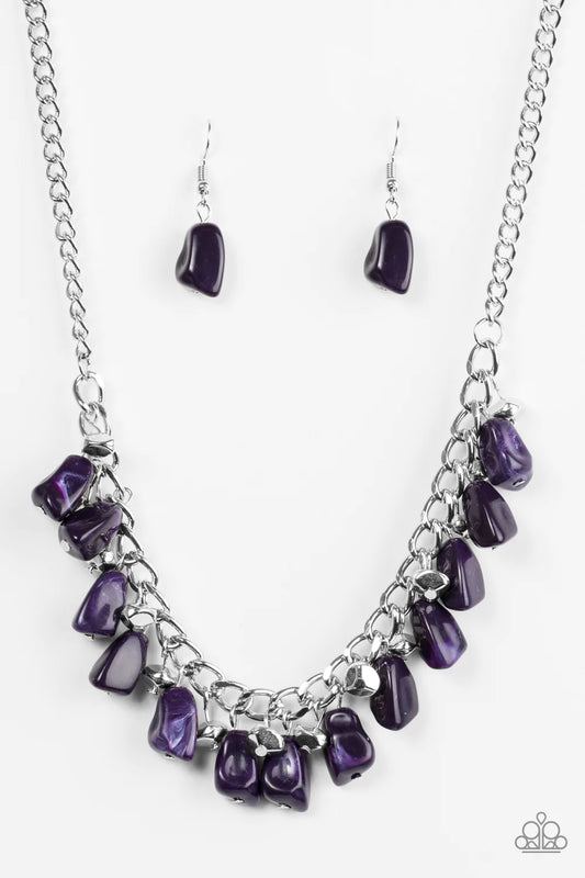 Paparazzi Necklace ~ Rocky Shores - Purple