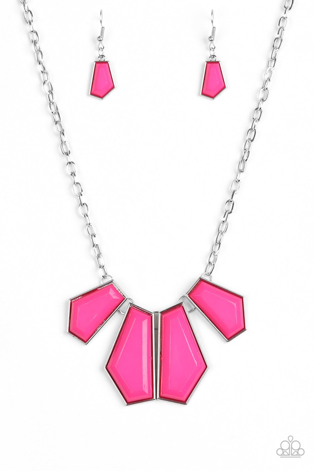 Paparazzi Necklace ~ Get Up and GEO - Pink