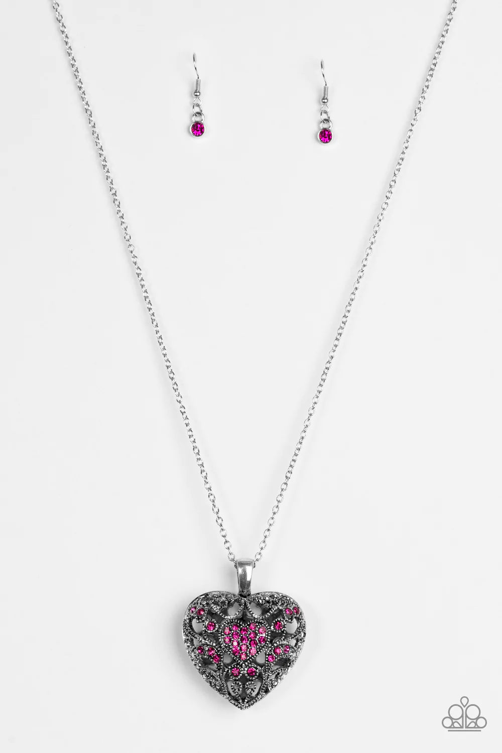 Paparazzi Necklace ~ Heartless Heiress - Pink