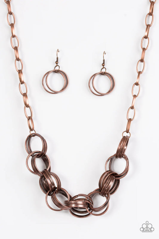 Paparazzi Necklace ~ Statement Made - Copper