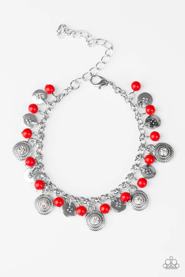 Paparazzi Bracelet ~ Pure LUXE - Red
