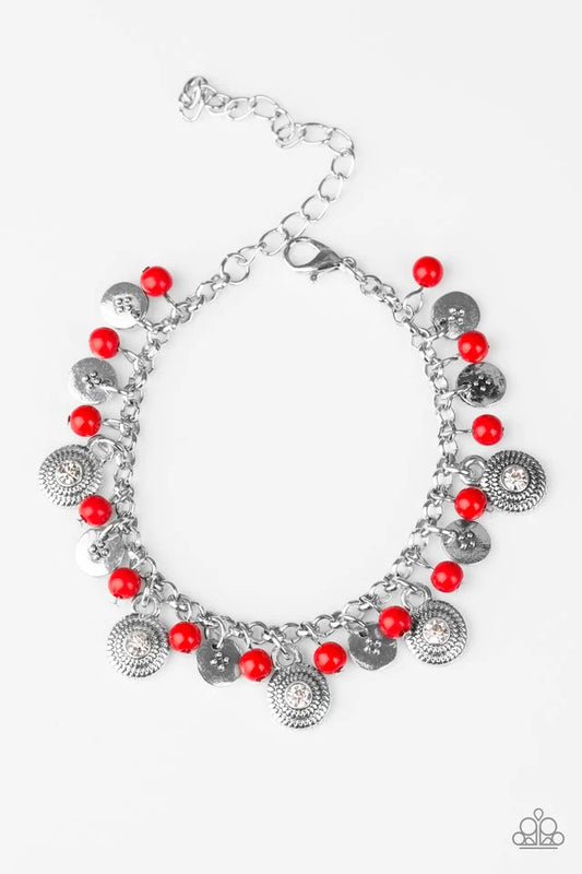 Pulsera Paparazzi ~ Pure LUXE - Rojo