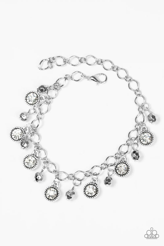 Paparazzi Bracelet ~ Stratosphere Shimmer - White