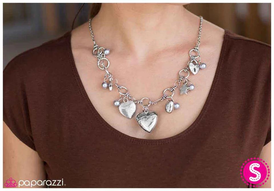 Paparazzi Necklace ~ When You Wish Upon A Star - Silver