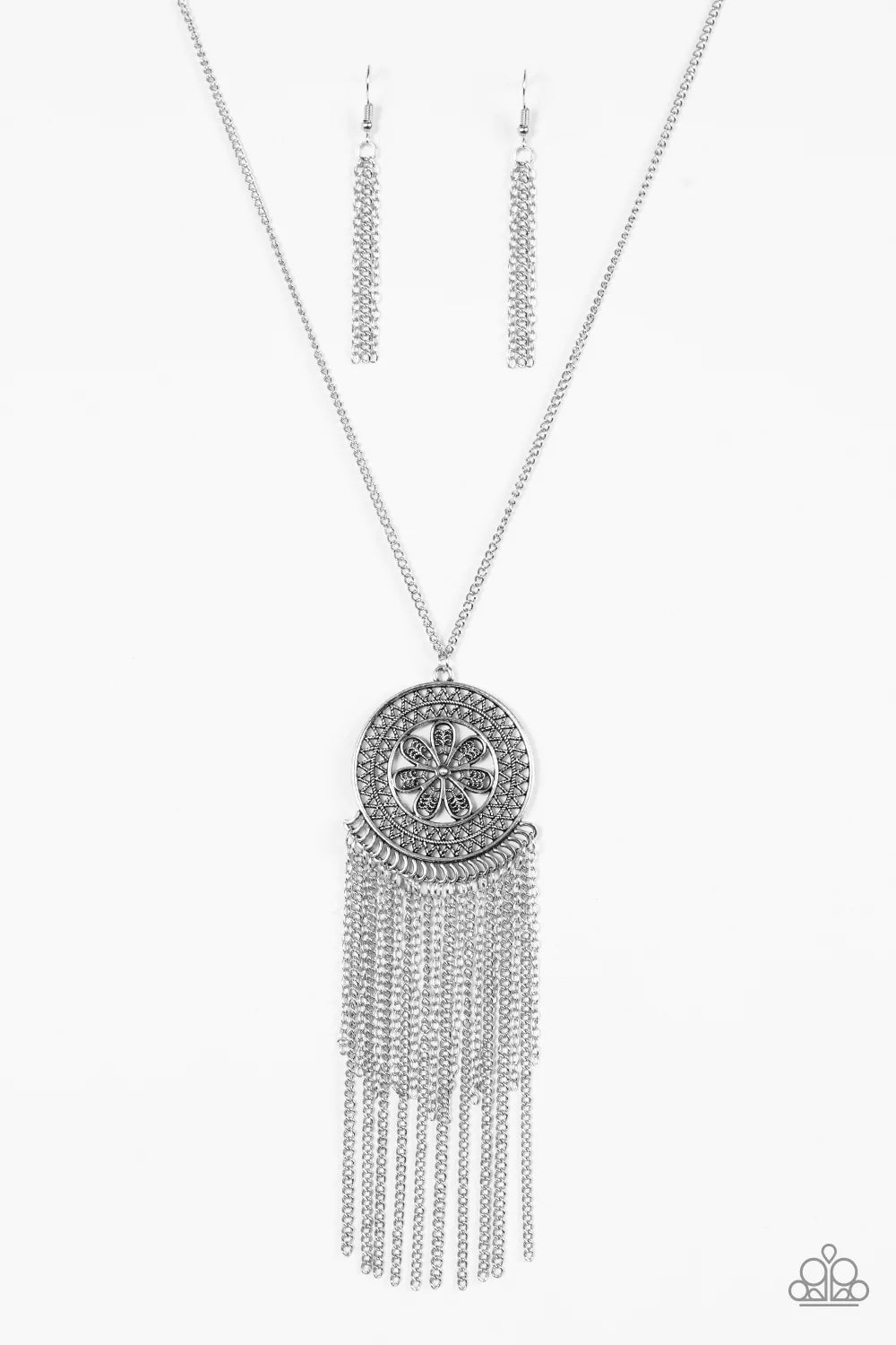 Collar Paparazzi ~ Girasol soleado - Plata