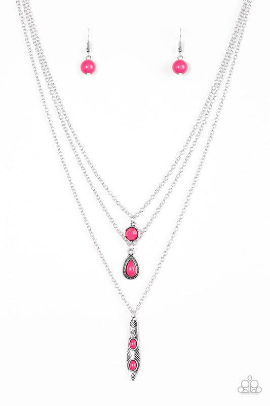 Paparazzi Necklace ~ Tahitian Princess - Pink