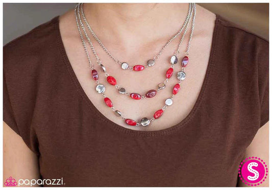 Paparazzi Necklace ~ Take A Look At Me Now- Red