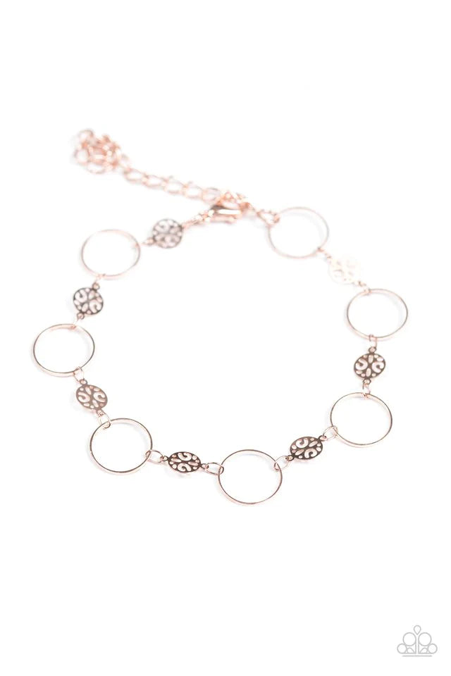 Pulsera Paparazzi ~ Delicadeza delicada - Oro rosa