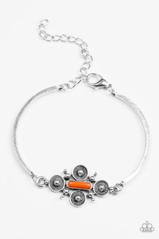 Pulsera Paparazzi ~ Mesa Flower - Naranja