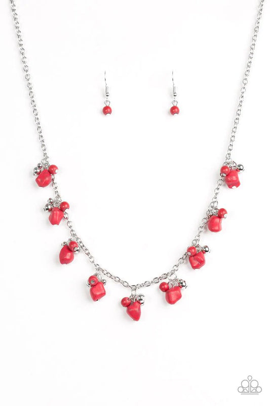 Paparazzi Necklace ~ Rocky Mountain Magnificence - Red