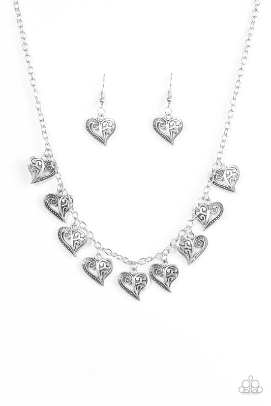 Paparazzi Necklace ~ Speaking From The Heart - Silver