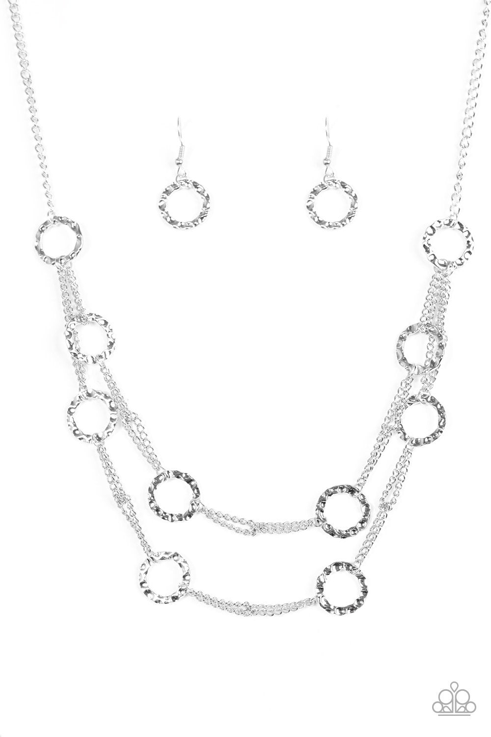 Paparazzi Necklace ~ Circus Couture - Silver