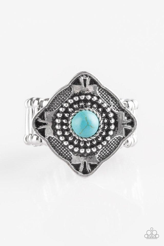 Paparazzi Ring ~ Four Corners Fashion - Blue