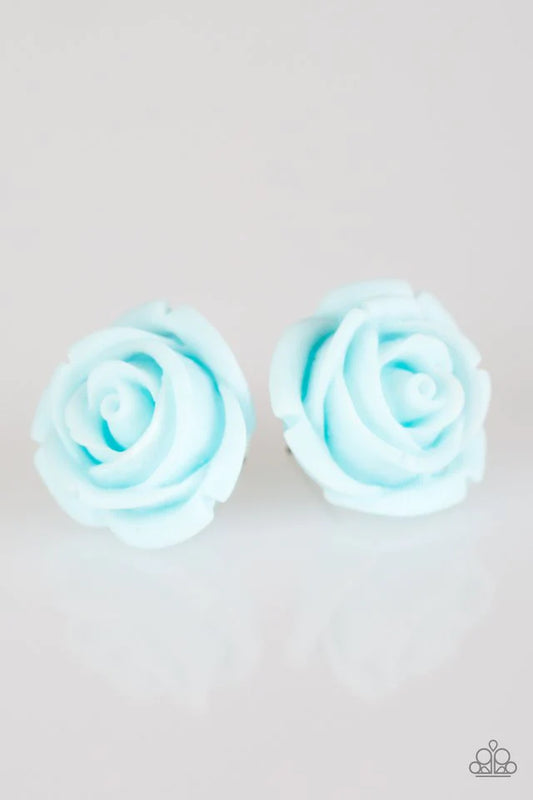 Paparazzi Earring ~ Rose Roulette - Blue