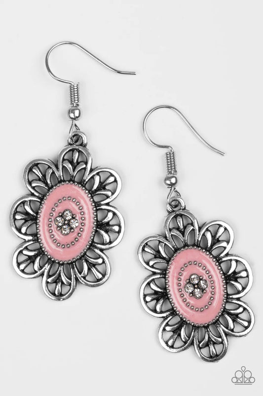 Paparazzi Earring ~ Posy Party - Pink