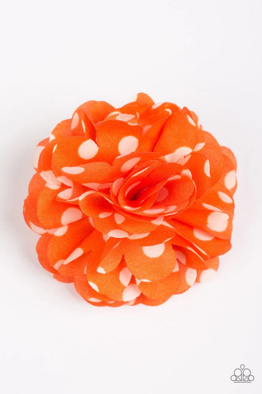 Accesorios para el cabello de Paparazzi ~ Polka Posy - Naranja