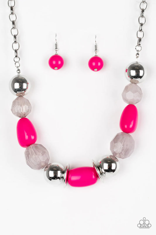 Paparazzi Necklace ~ South Shore Sensation - Pink