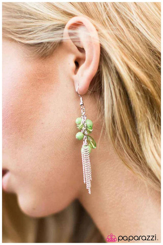 Paparazzi Earring ~ A Walk In the Park - Green