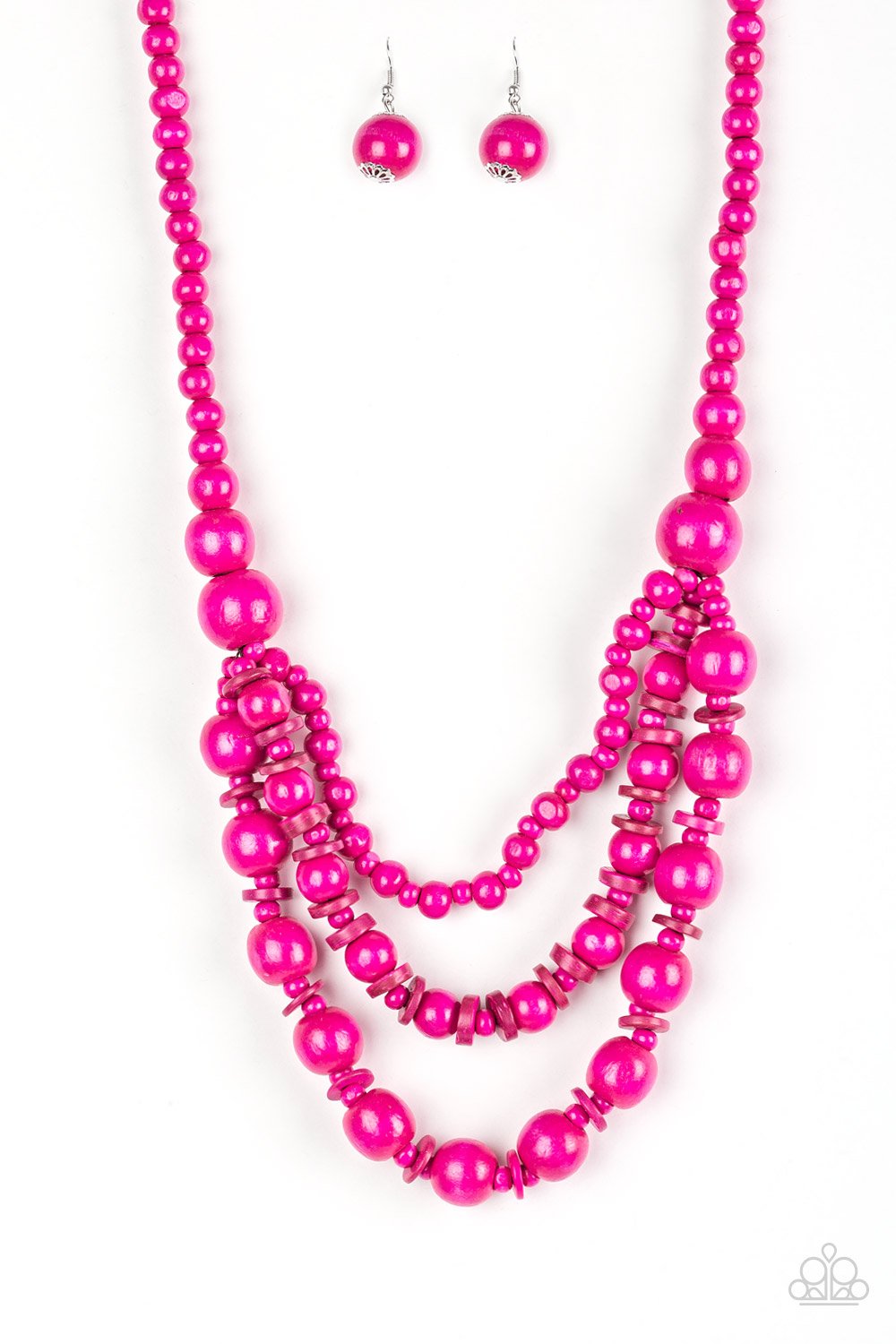 Paparazzi Necklace ~ Rio Rainbows - Pink