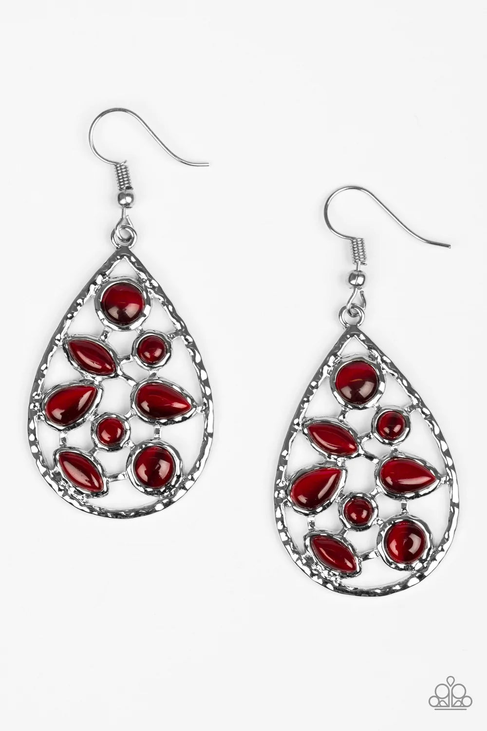 Paparazzi Earring ~ That Thing You DEW - Red