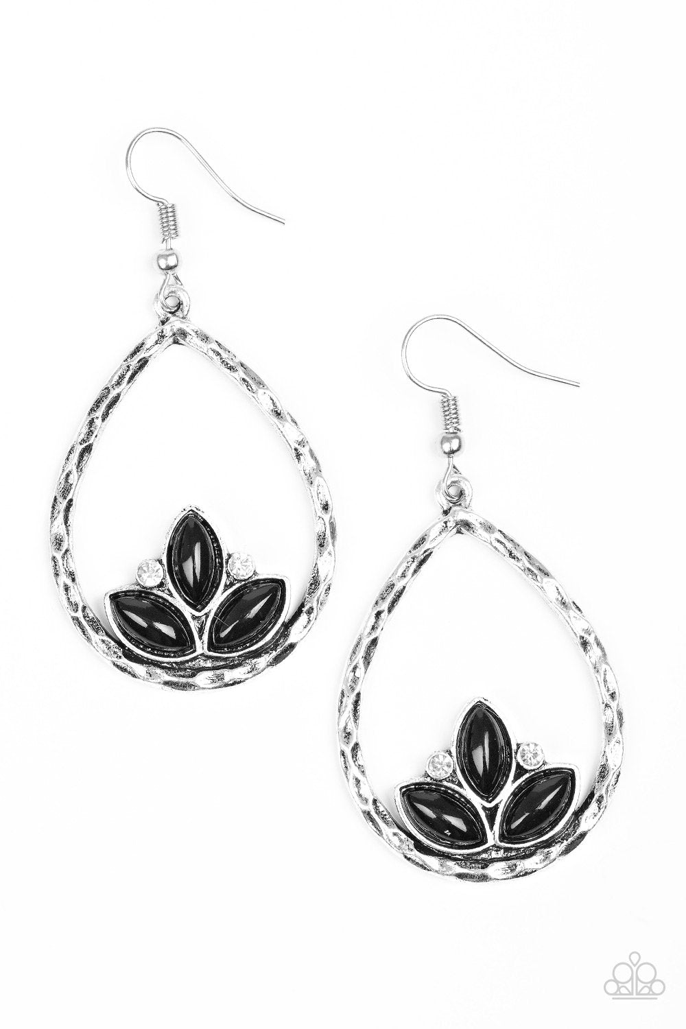 Paparazzi Earring ~ Lotus Laguna - Black