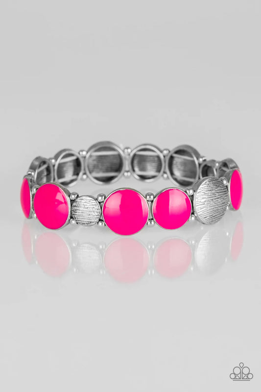 Pulsera Paparazzi ~ Bubble Blast - Rosa