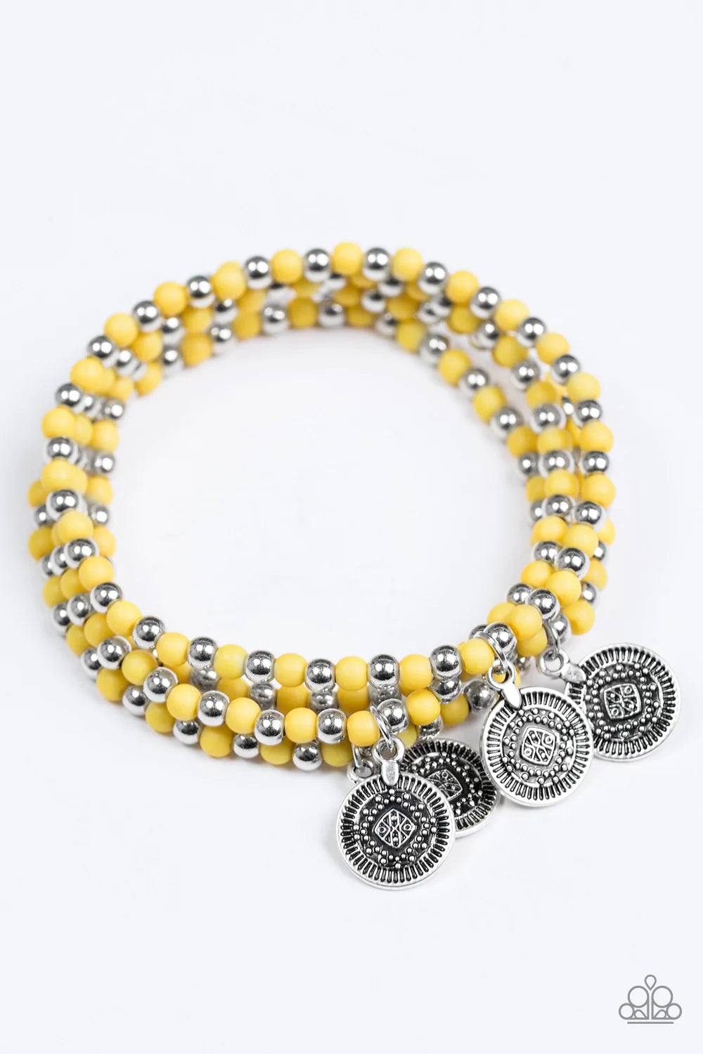 Paparazzi Bracelet ~ Gypsy Globetrotter - Yellow