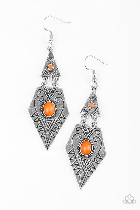 Paparazzi Earring ~ Drifting Dunes - Orange