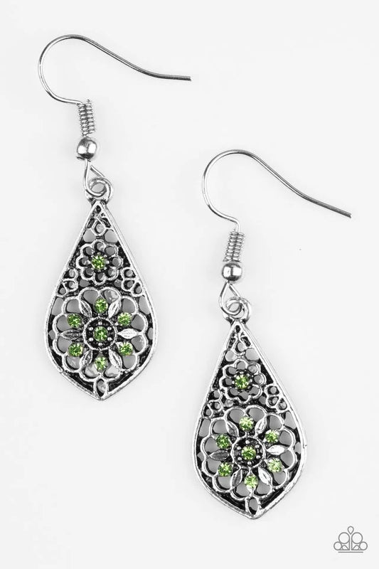 Paparazzi Earring ~ Spring Sparkle - Green