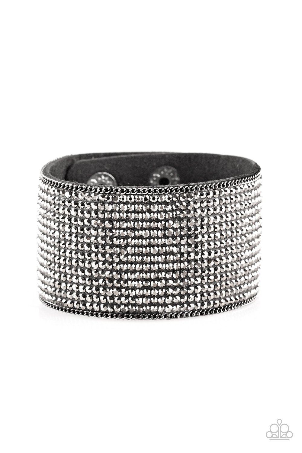 Pulsera Paparazzi ~ Glitter Gossip - Negro