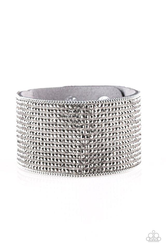 Pulsera Paparazzi ~ Glitter Gossip - Plata