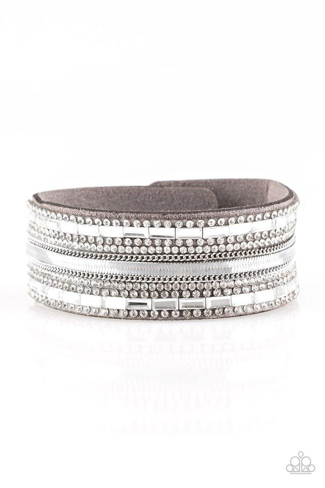 Paparazzi Bracelet ~ Teasingly Tomboy - Silver