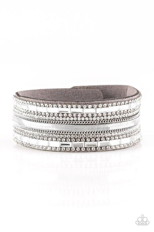 Paparazzi Bracelet ~ Teasingly Tomboy - Silver